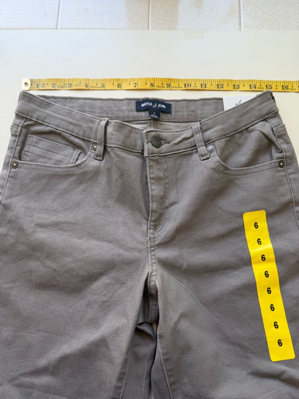 Nautica Jeans Womens Charcol Gray Super Stretch Bermuda Short 6 - Picture 8 of 11